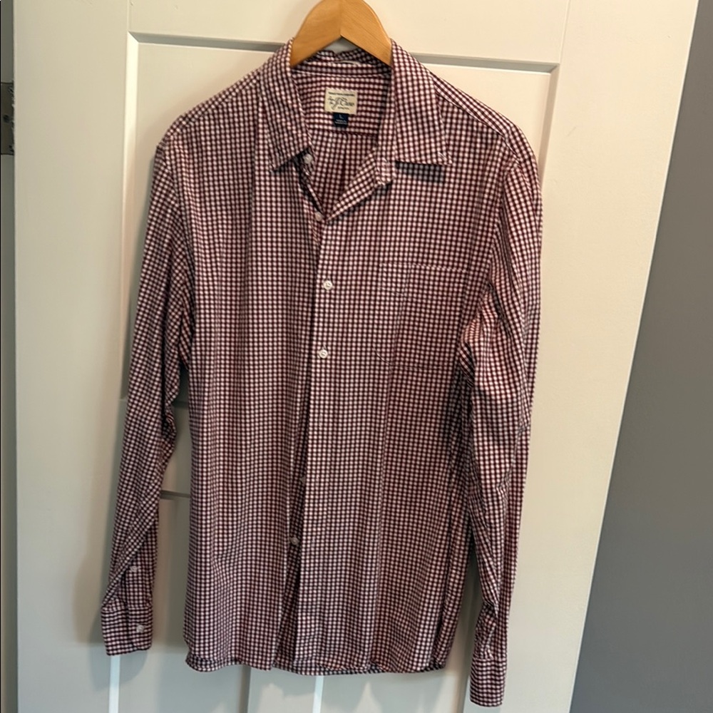 Men's Size Large J Crew Slim fit Checkered shirt